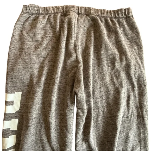 PINK VICTORIA’S SECRET HEATHER GRAY LACE-UP LIGHTWEIGHT LOGO SWEATPANTS *LARGE - Picture 6 of 16